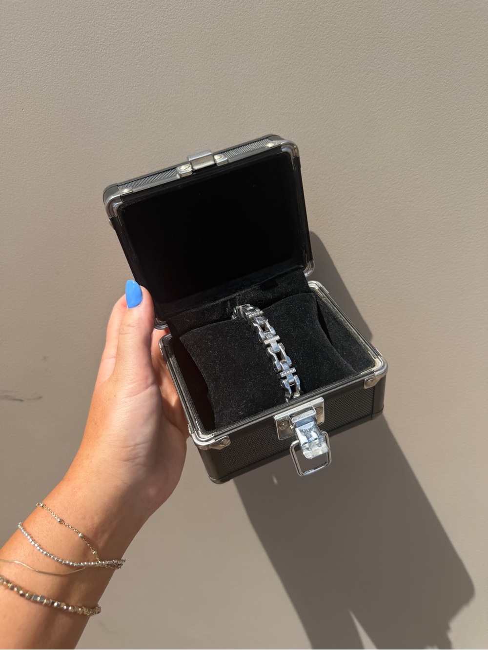 Simmons Jewelry - Silver Diamond Link Bracelet